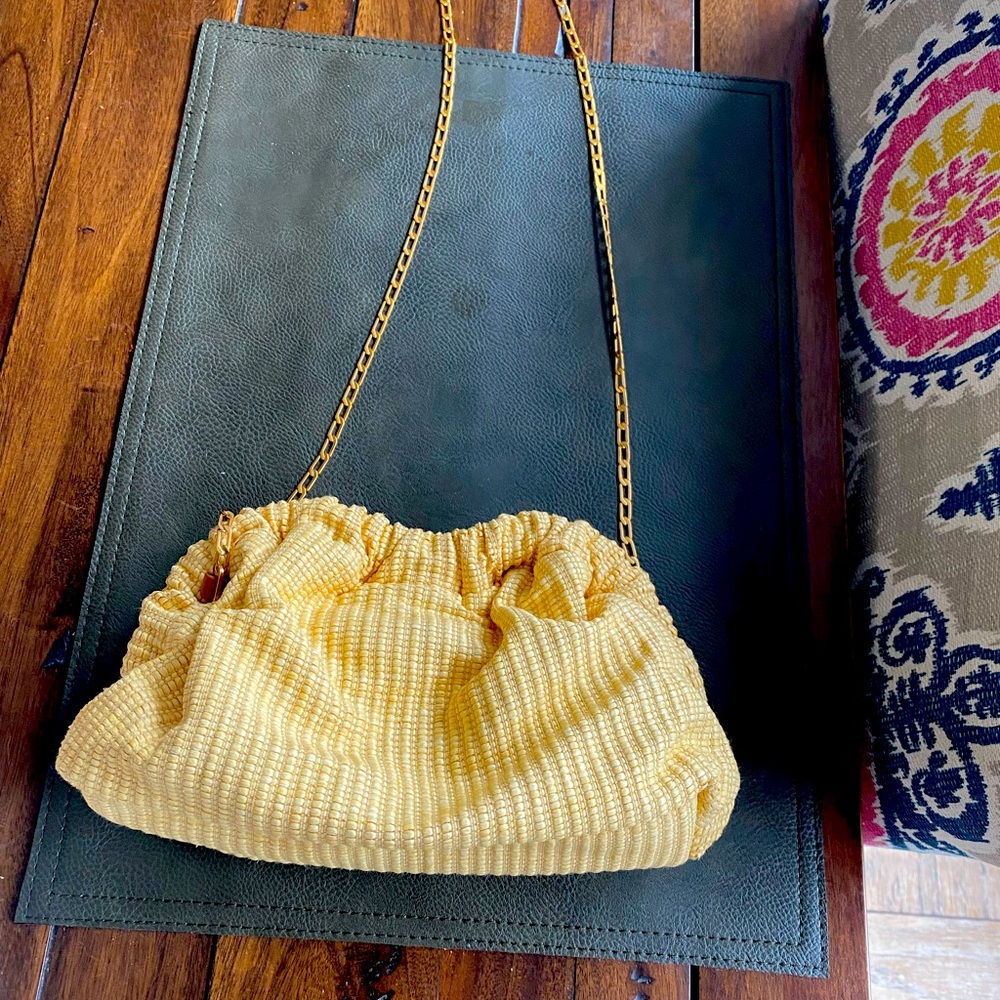 Brand new mini mansur gavriel natural cloud bag